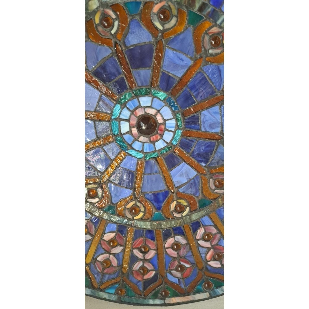 20" Tiffany Style Stained Glass Hanging Sun Catcher - Picture 12 of 12